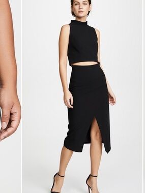 Black Halo Juma Two Piece Midi Dress Set